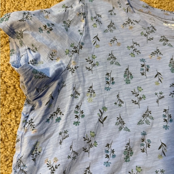 Floral Print Blue T-Shirt - Picture 5 of 6